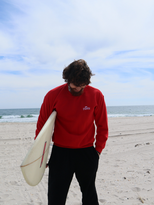 Santas Surfing Home | Crimson Red